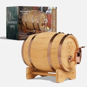 Mini Wood Whiskey Barrel, 27 oz. Capacity